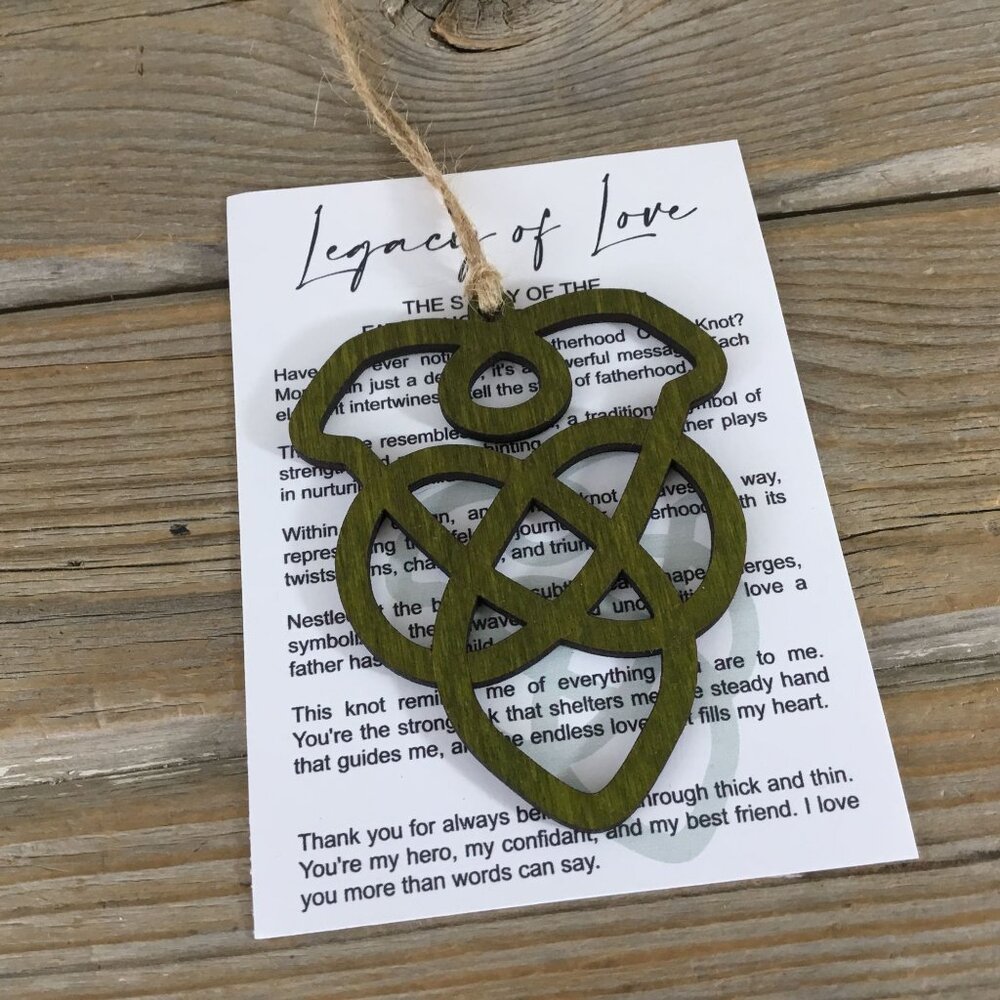 The Fatherhood Celtic Knot Story Card Ornament
